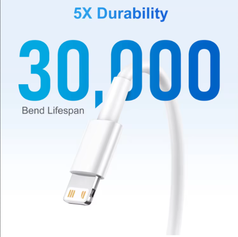 3Ft 6Ft 2.1A 20W USB Fast Charger Cable for iPhone 14 13 12 11 8 7 6 Pro Max